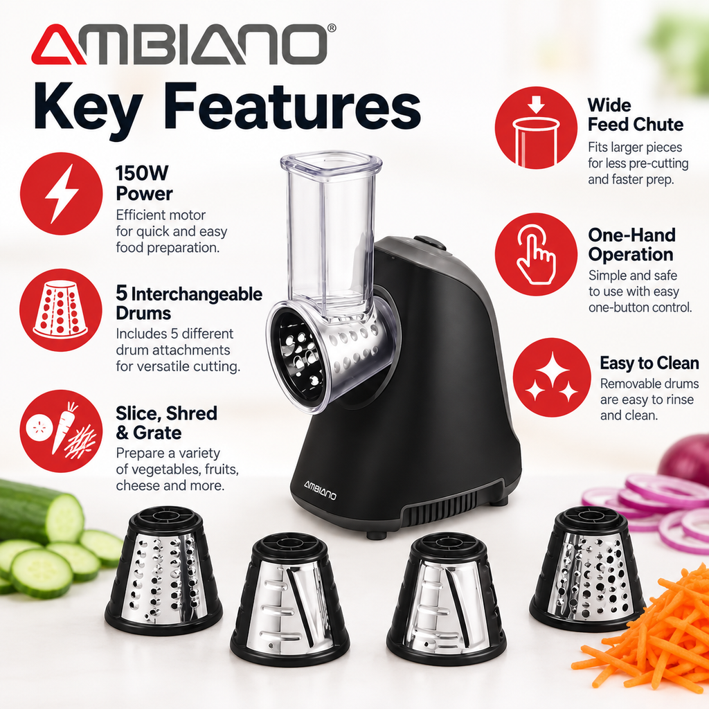 Ambiano 150W Electric Vegetable Slicer