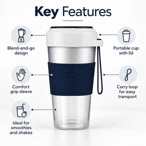 BEEM Smoothie Maker 2 Go – Portable Blender Cup