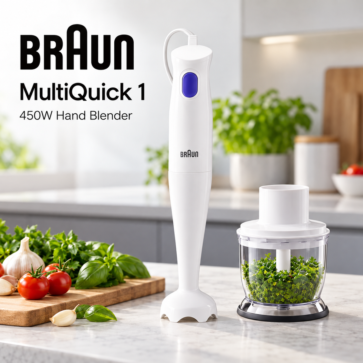 Braun MultiQuick 1 Hand Blender with Chopper – 450W