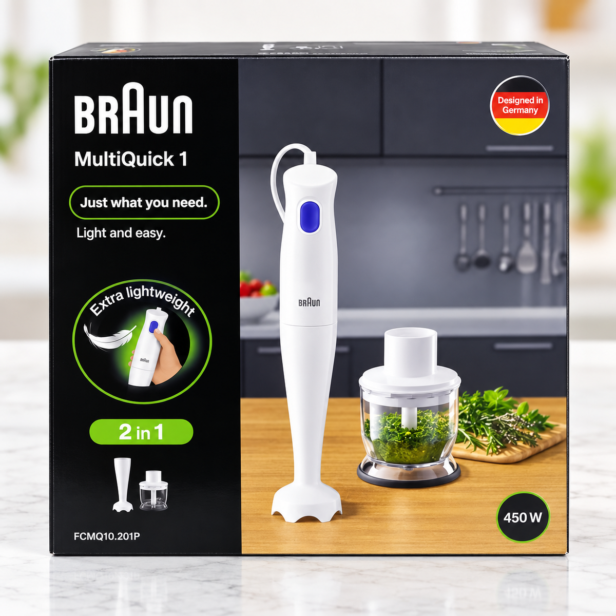 Braun MultiQuick 1 Hand Blender with Chopper – 450W