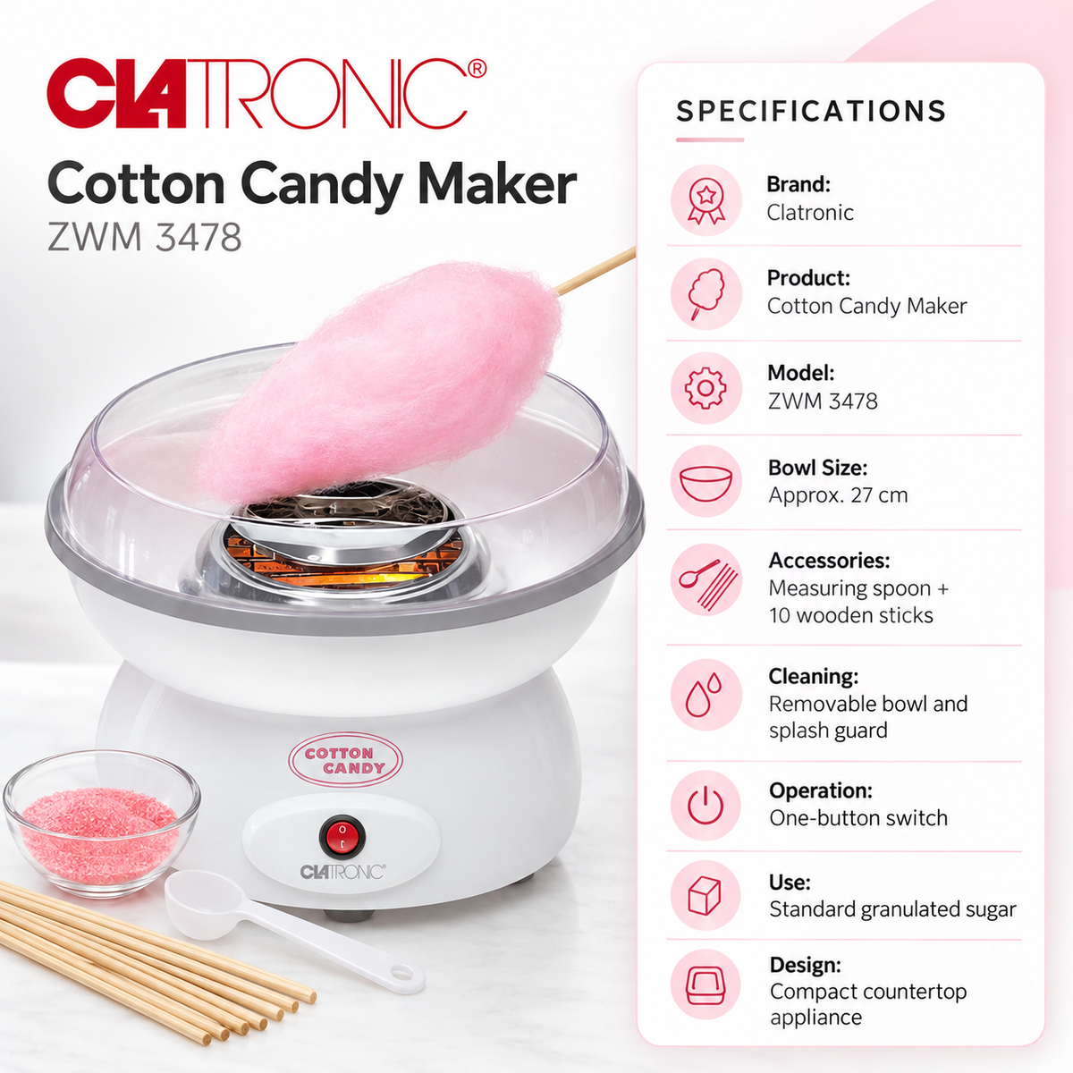 Clatronic Cotton Candy Maker