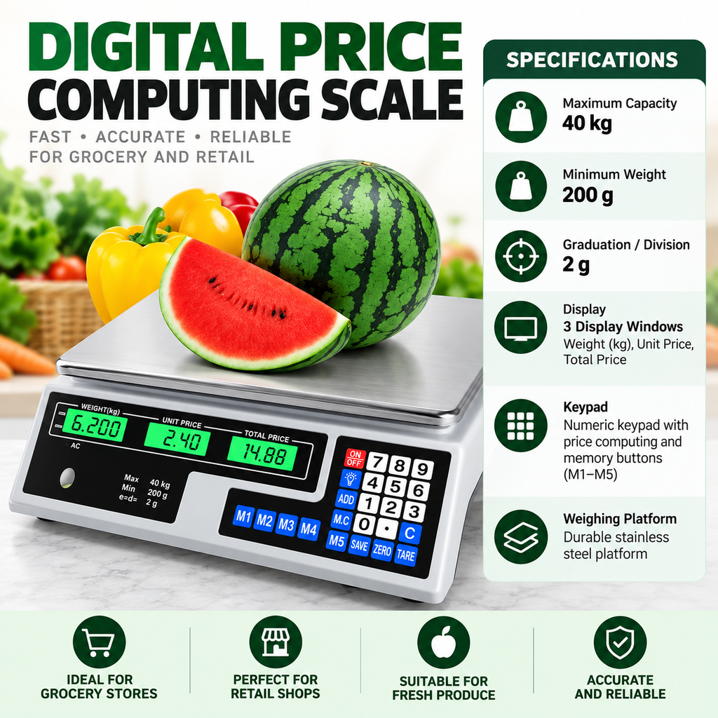 Digital Price Computing Scale – 40kg