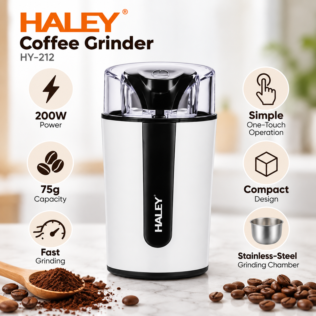 Haley 200W Electric Coffee Grinder