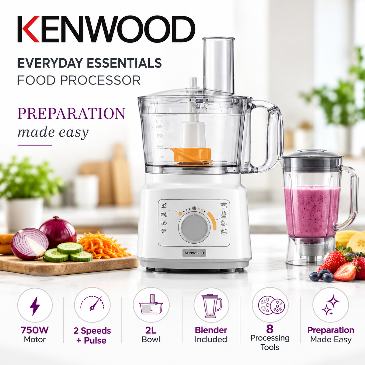 Kenwood Everyday Essentials 750W Food Processor