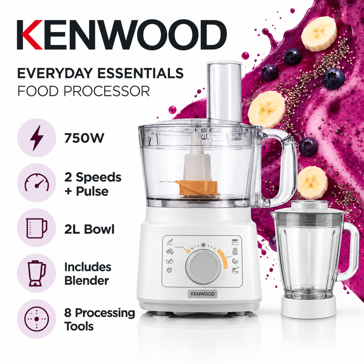 Kenwood Everyday Essentials 750W Food Processor