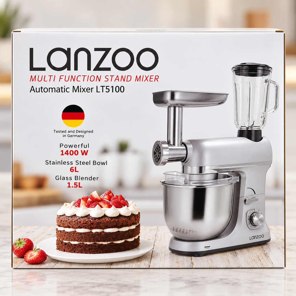 Lanzoo 1400W Multifunction Stand Mixer