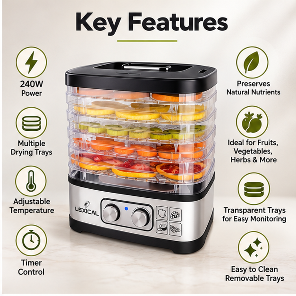 Lexical 240W Food Dehydrator