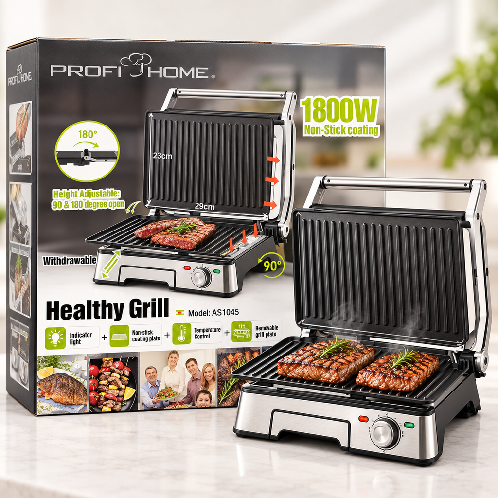 Profi Home 1800W Electric Healthy Grill