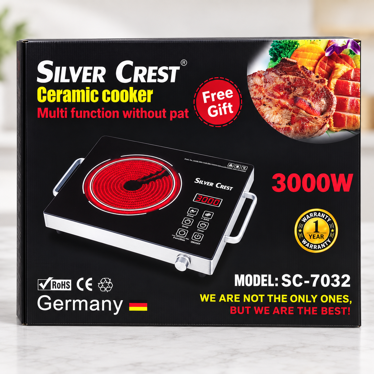 Silver Crest 3000W Ceramic Cooker