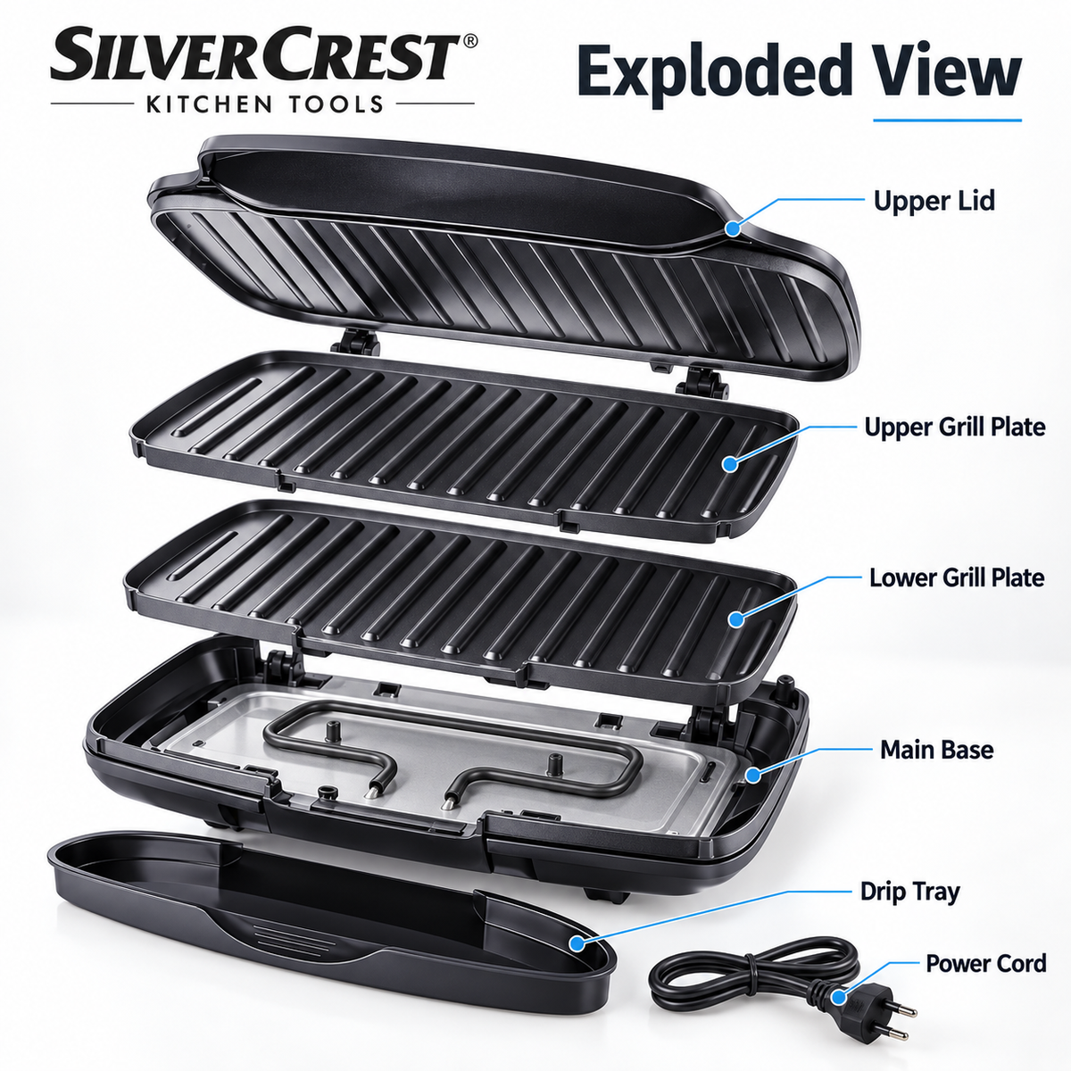 SilverCrest 1000W Contact Grill