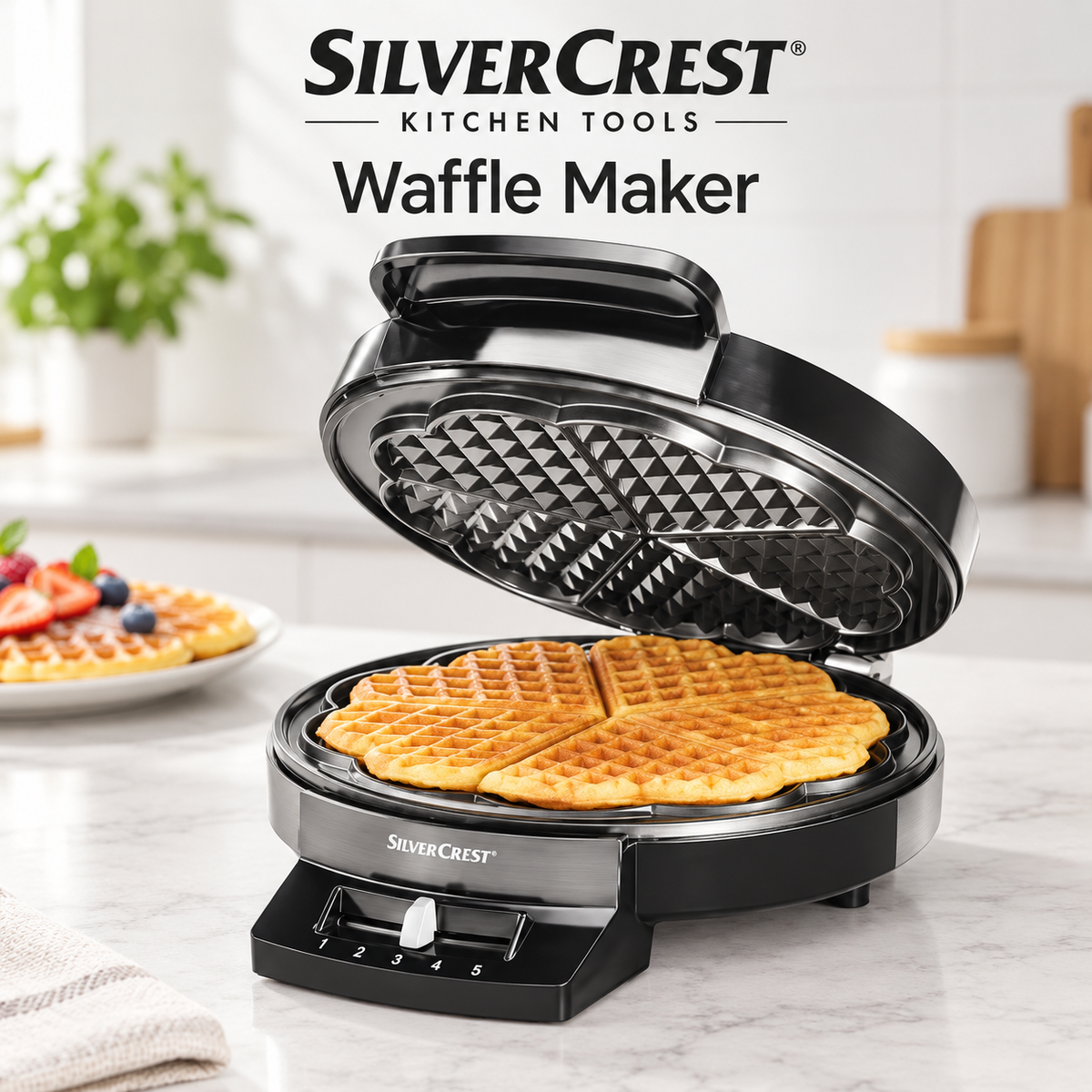 SilverCrest 1200W Waffle Maker