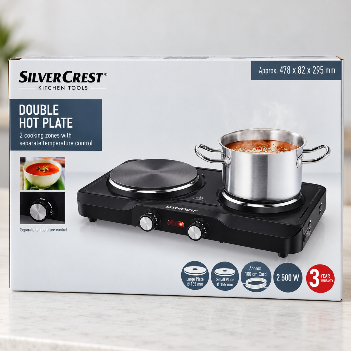 SilverCrest 2500W Double Hot Plate
