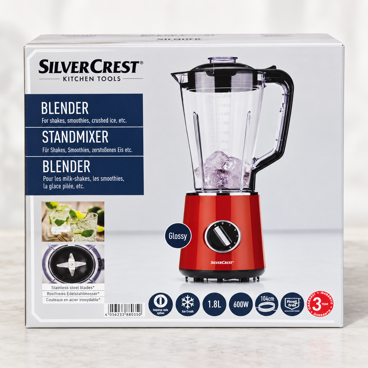 SilverCrest 600W Blender – 1.8L