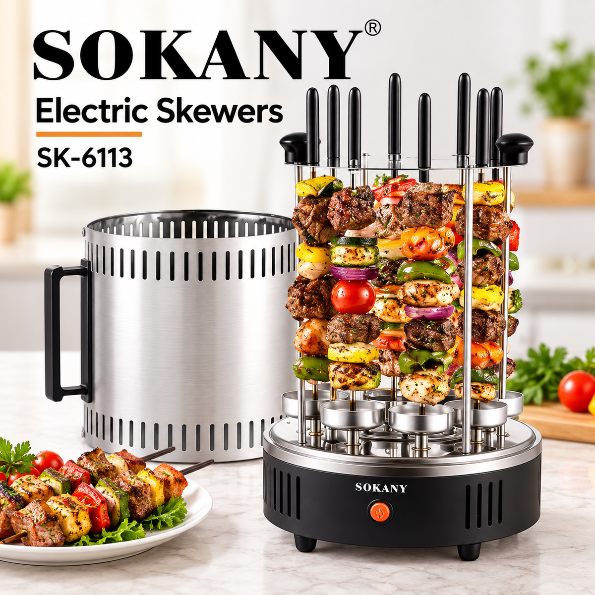 Sokany 1500W Electric Skewer Grill