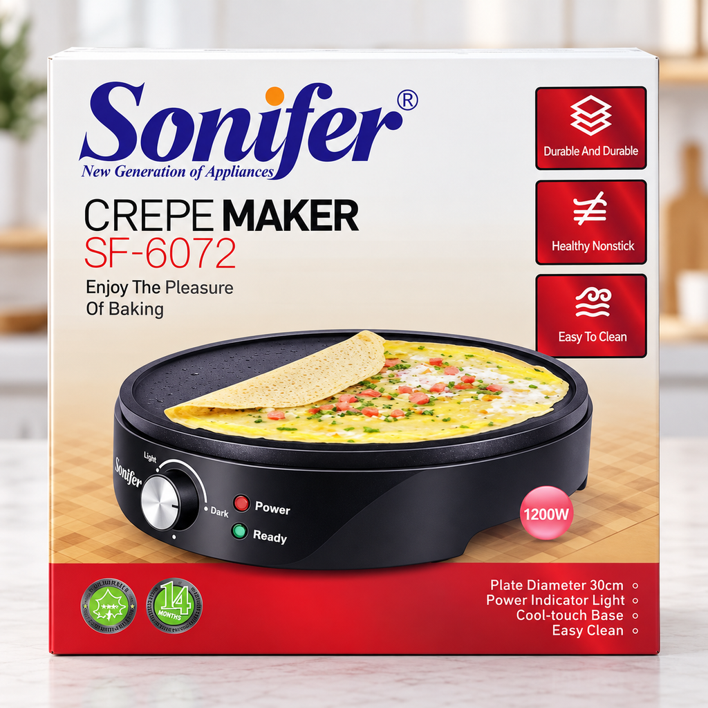 Sonifer 1200W Crepe Maker