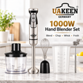 Uakeen 1000W 5-in-1 Hand Blender Set