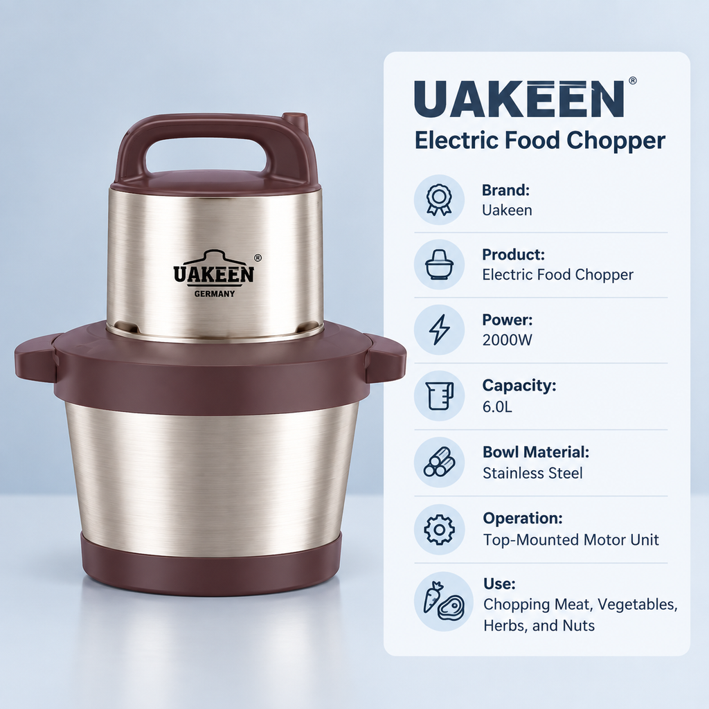 Uakeen 2000W 6L Electric Food Chopper